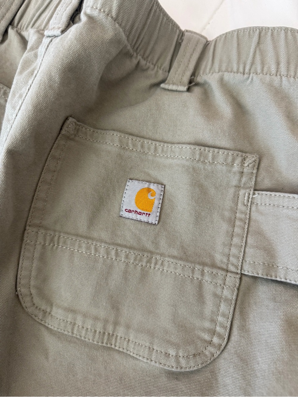 Carhartt Women's Relaxed Fit Bermuda Shorts in Light Olive - Picture 3 of 5